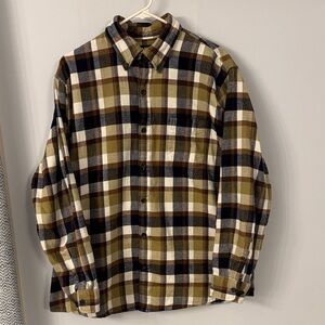 Mens Lands End Flannel Shirt. Large.